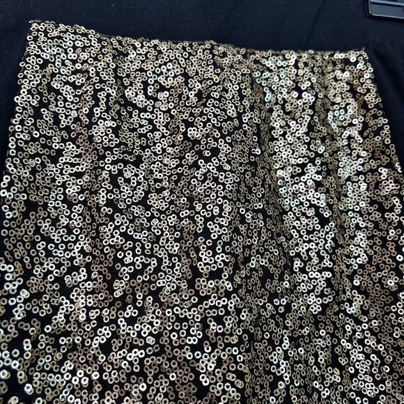 Torrid Women’s Gold Sequin‎ Black Pull On Pencil Skirt Disco Size 2 X - Picture 3 of 10